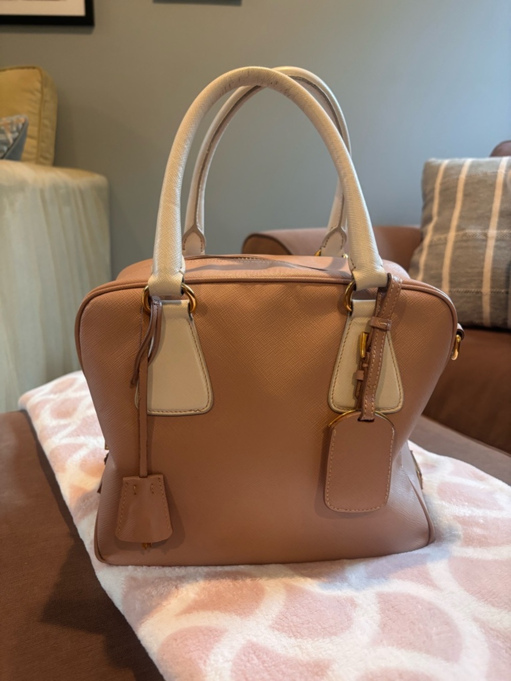 PRADA Saffiano Leather Shoulder Bag - Picture 2 of 14